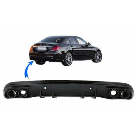CHROM-DIFFUSORPAKET C43 FÜR MERCEDES C-KLASSE W205 CHROM-DIFFUSORPAKET C43 FÜR MERCEDES C-KLASSE W205