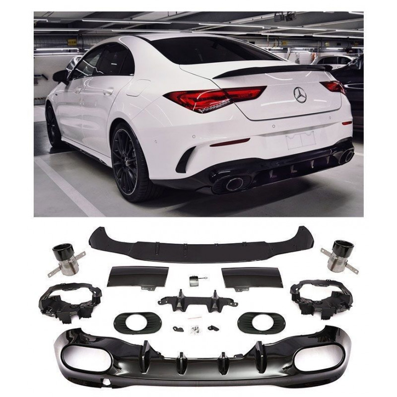 DIFFUSEUR + ECHAPPEMENT LOOK CLA45 POUR MERCEDES CLA W118