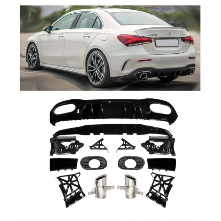 DIFFUSEUR + ECHAPPEMENT LOOK A35 POUR MERCEDES CLASSE A W177 DIFFUSEUR + ECHAPPEMENT LOOK A35 POUR MERCEDES CLASSE A W177