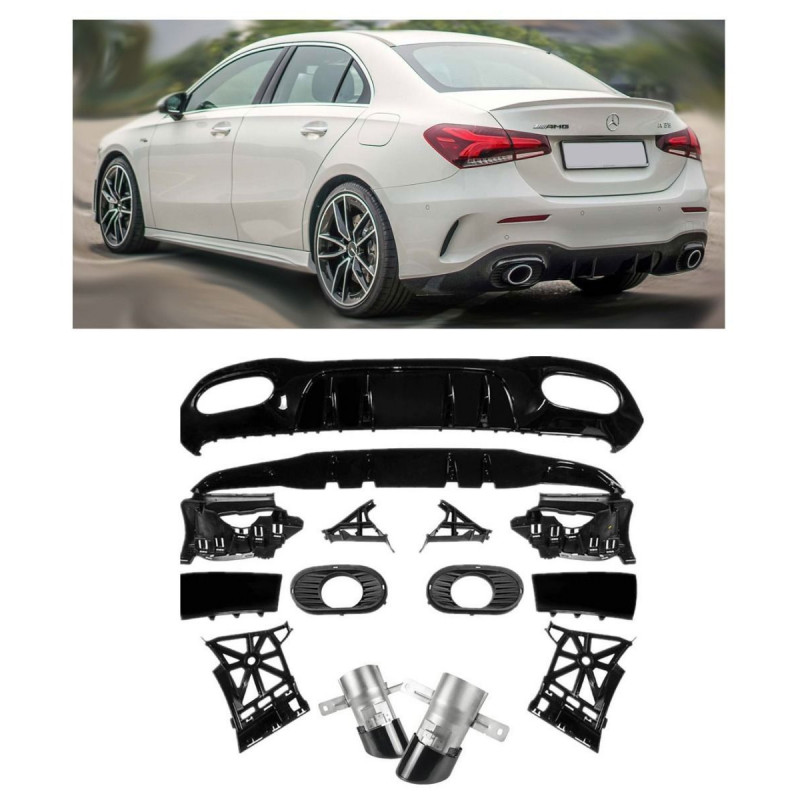 DIFUSOR + ESCAPE LOOK A35 BERLINA PARA MERCEDES CLASE A W177