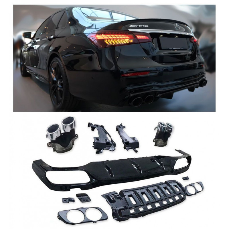PACK DIFFUSEUR BLACK LOOK AMG E53 POUR MERCEDES CLASSE E W213 FACELIFT