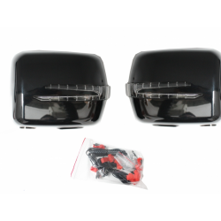 Espelhos retrovisores pretos com Mercedes LED flasher classe G W463