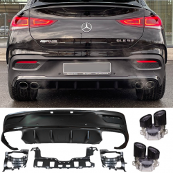 Diffusor Optik 53 AMG schwarz für GLE COUPE C167 - 1