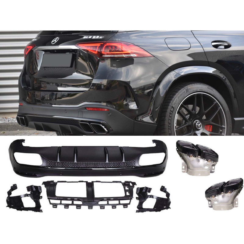 Diffuser look 63 AMG Zwart voor GLE W167