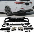CHROME DIFFUSER LOOK C43 AMG FOR MERCEDES C-CLASS W206