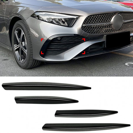 Bumper Fins for Mercedes A-Class W177 AMG Line Facelift
